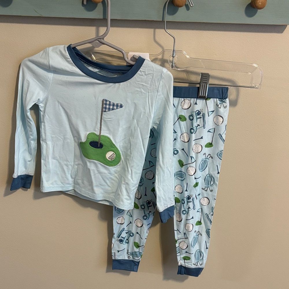 NEW Mud Pie baby-boys Mud Pie Children's Boy Golf bamboo Pjs size 24 months